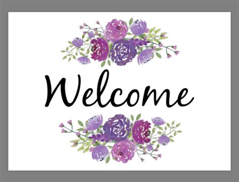 Welcome Sign Free Printable